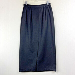 Vintage Sag Harbor Wool Skirt 8 Black Academia Professional Classic Minimalist